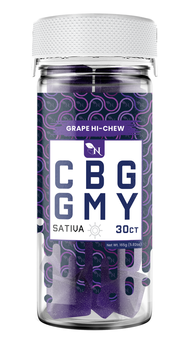 AGFN CBG Gummy: Grape Hi-Chew Sativa (1500MG)