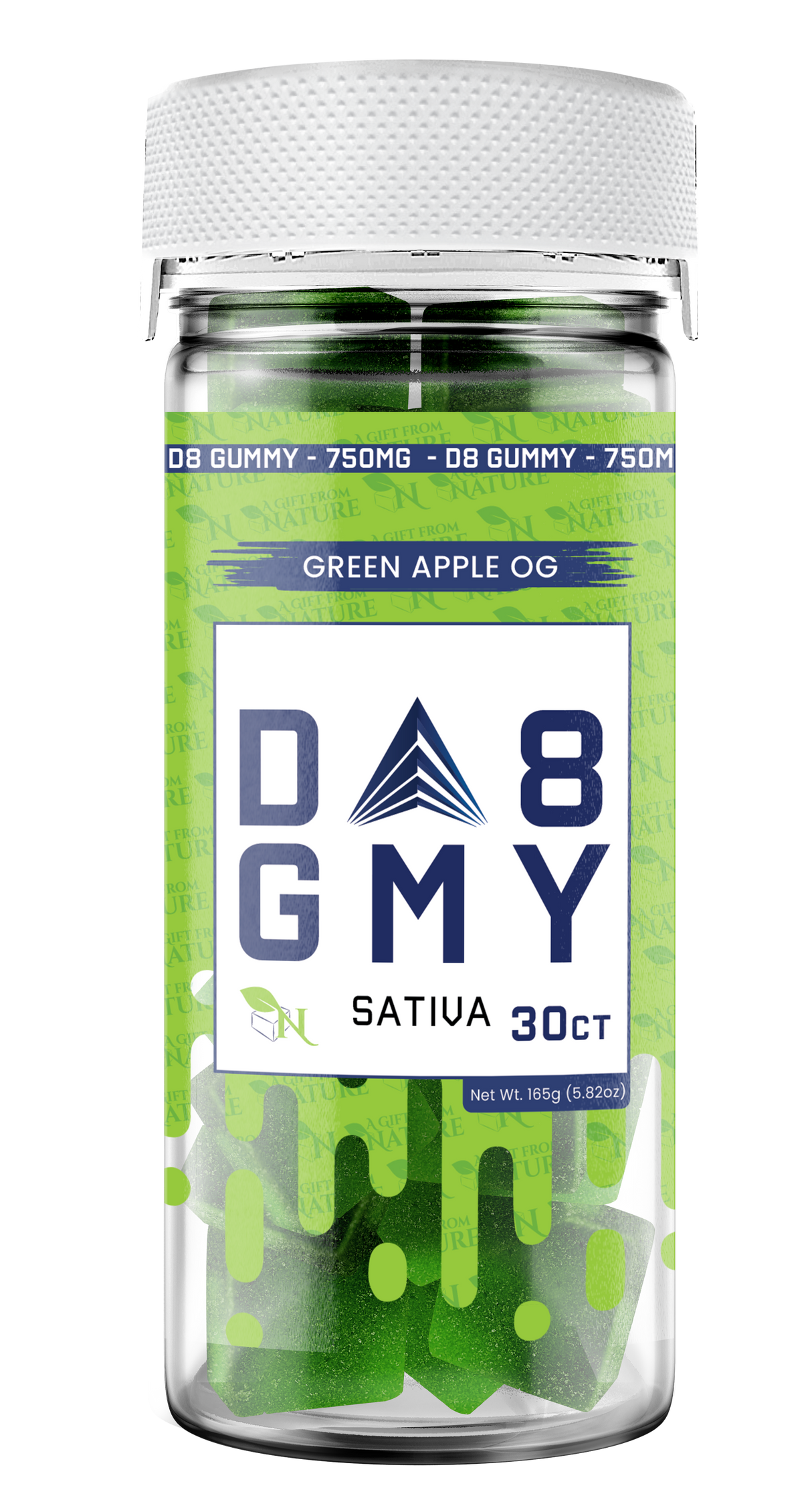 A Gift From Nature Delta 8 Sativa Gummy: Green Apple OG
