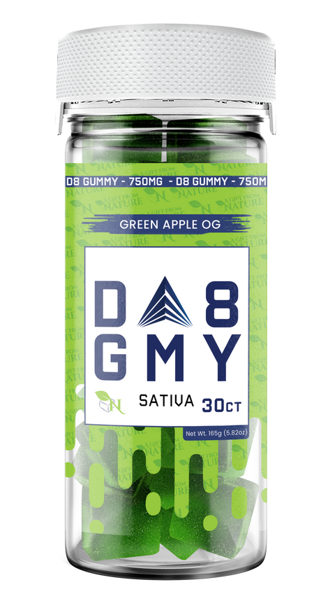 A Gift From Nature Delta 8 Sativa Gummy: Green Apple OG