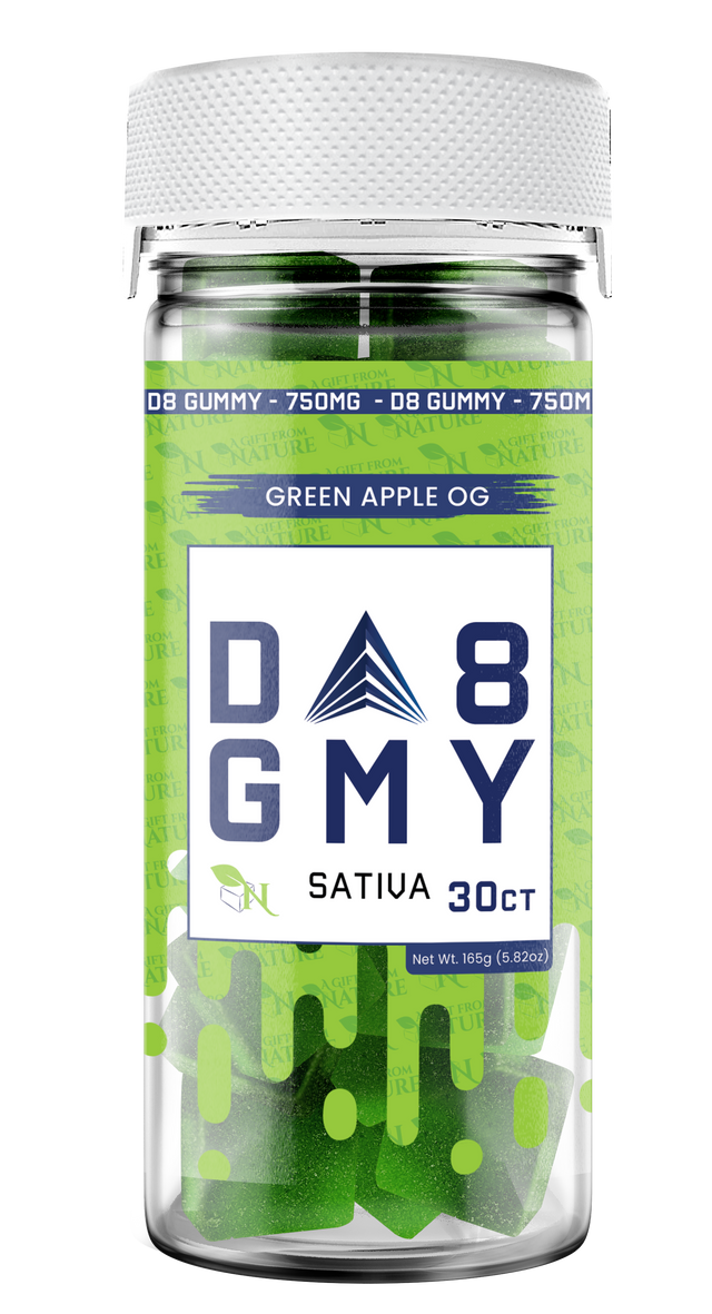 A Gift From Nature Delta 8 Sativa Gummy: Green Apple OG
