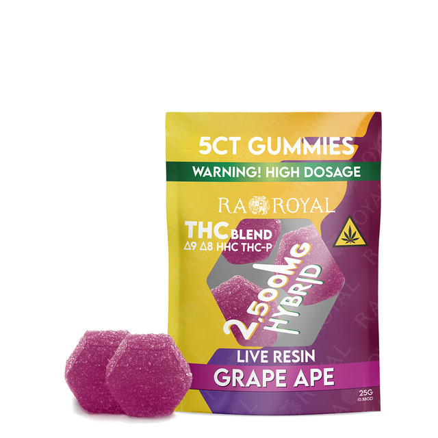 Blend 2,500MG 5CT Gummy Pack: Grape Ape (Hybrid)