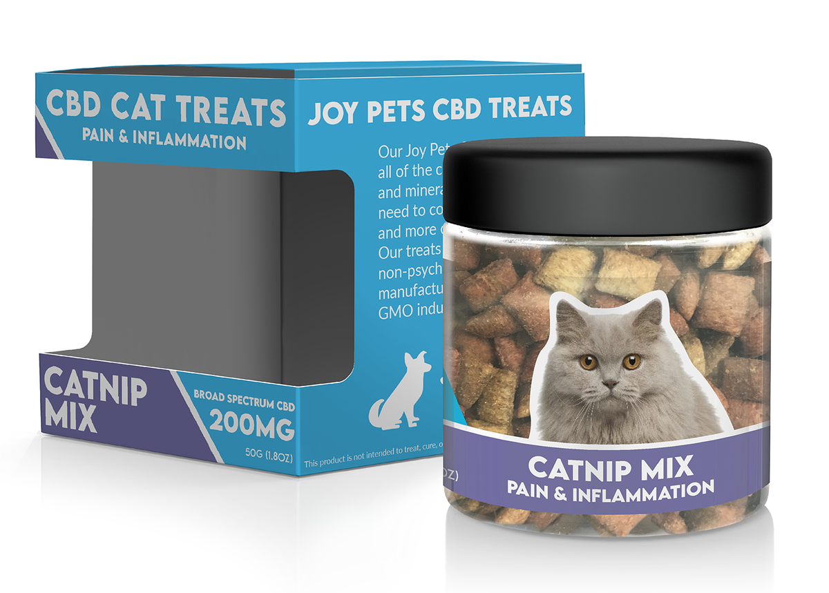 JoyPets CBD Cat Treats - Catnip Mix for Pain Relief | 200MG CBD