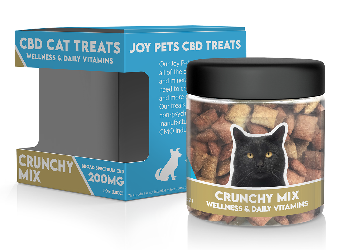 JoyPets CBD Cat Treats: Crunchy Mix - Broad Spectrum CBD for