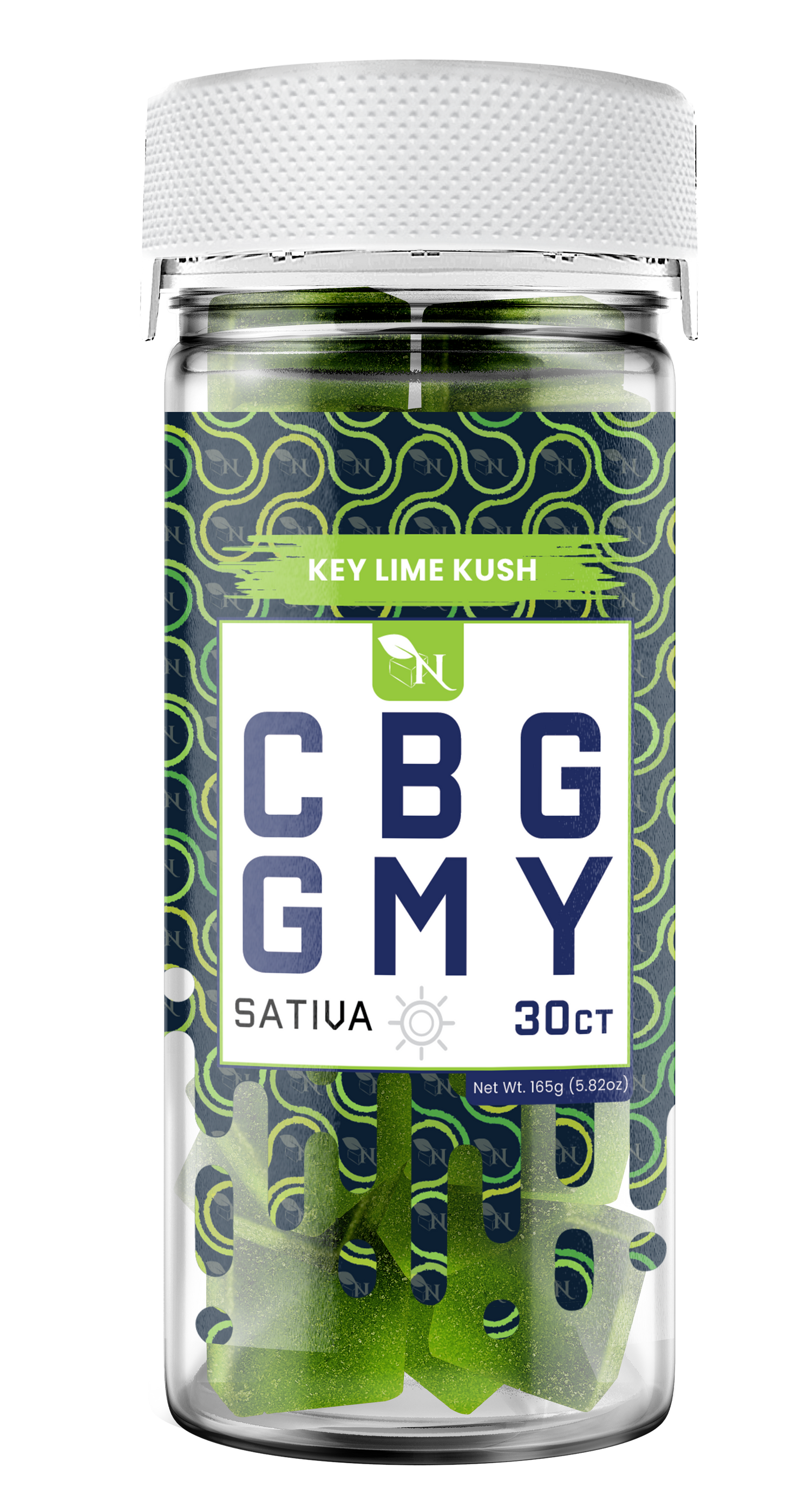 AGFN CBG Gummy: Key Lime Kush Sativa (1500MG)