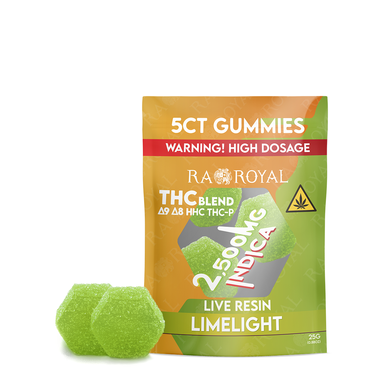 Blend 2,500MG 5CT Gummy Pack: Limelight (Indica)