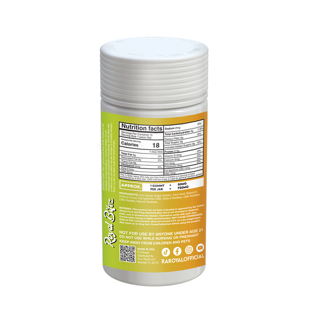 Royal Bitez Pain Relief Support 15CT Gummy: Orange