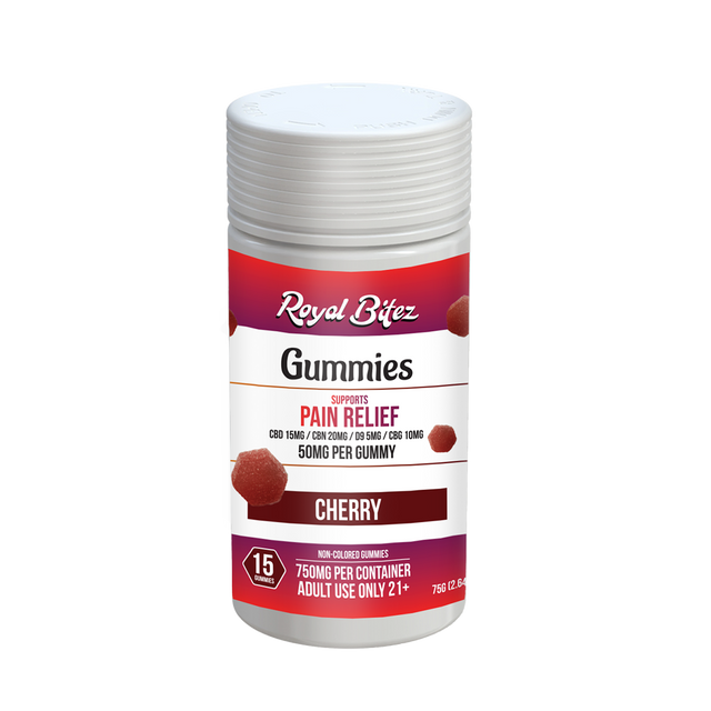 Royal Bitez Pain Relief Support 15CT Gummy: Cherry