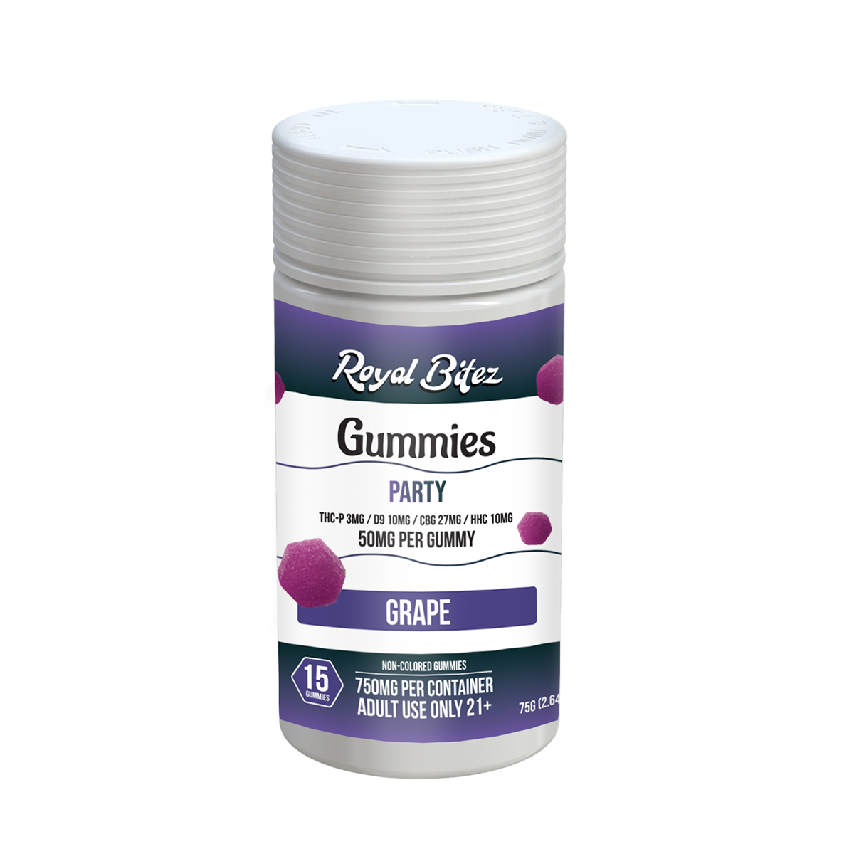 Royal Bitez Party 15CT Gummy: Grape