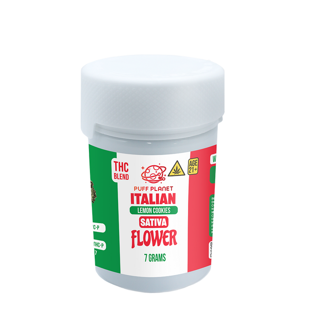 Puff Planet 7G THC Blend Flower: Italian Lemon Cookies (Sativa)