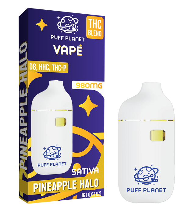 Puff Planet THC Blend 1ML Vape: Pineapple Halo (Sativa)