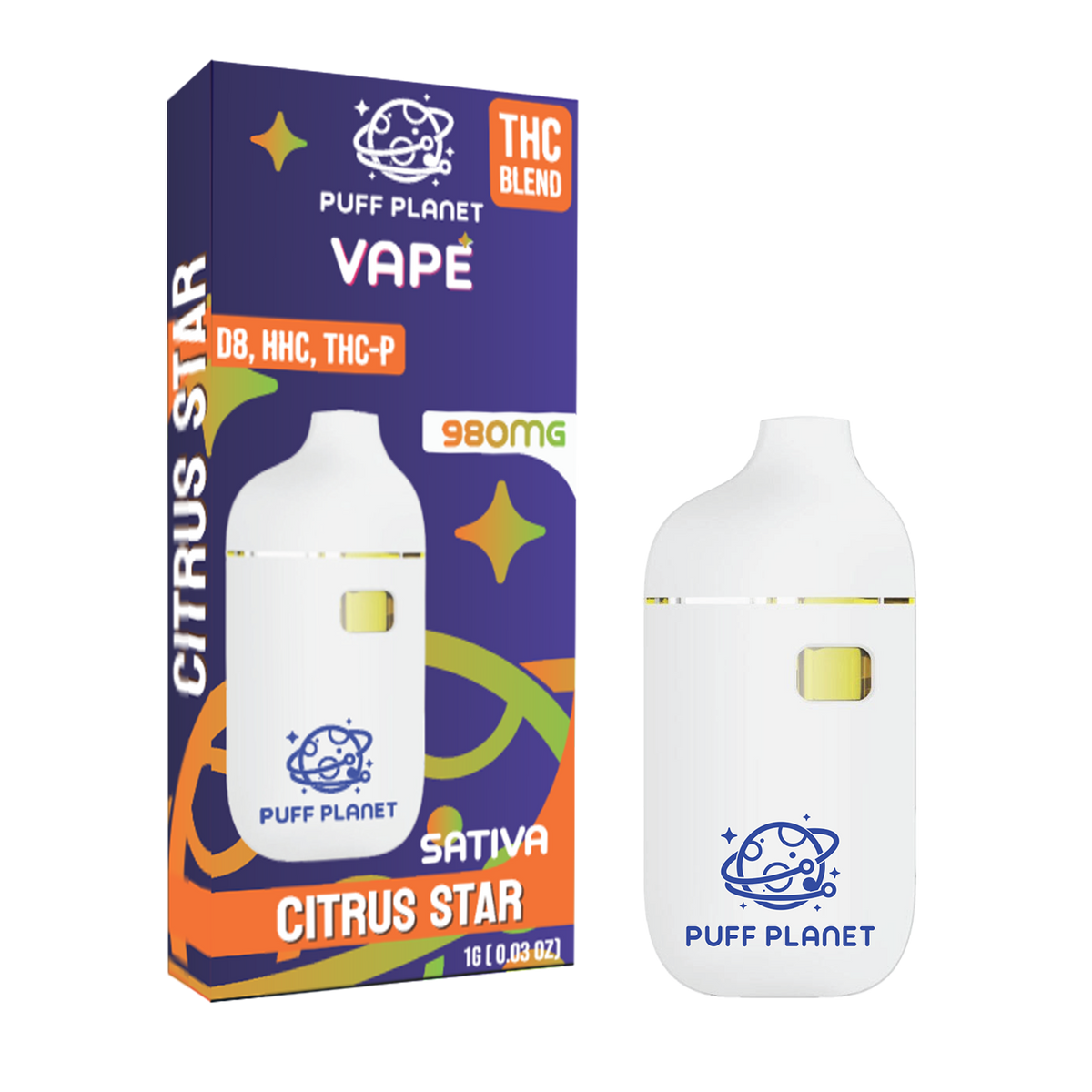 planet of the vapes discount code first order Puff Planet THC Blend Citrus Star 1ML Vape – RA Royal