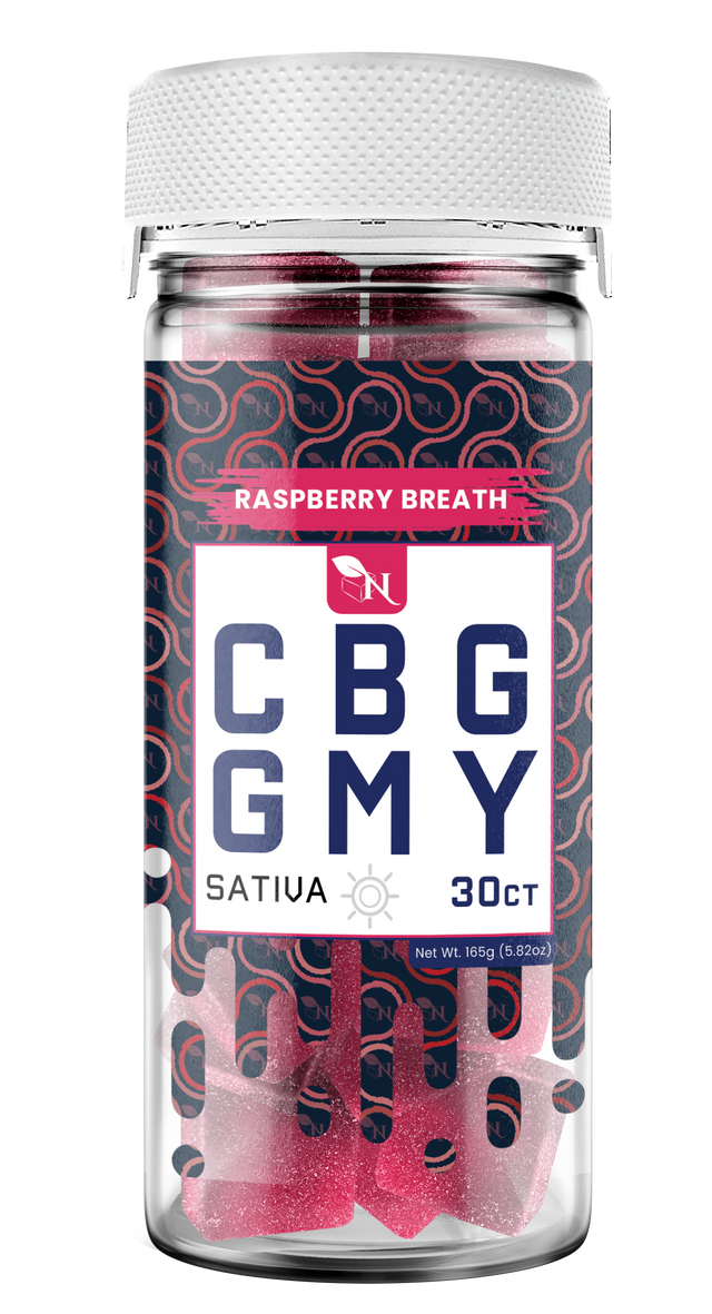 AGFN CBG Gummy: Raspberry Breath Sativa (1500MG)