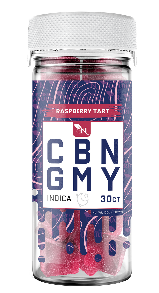 AGFN CBN Gummy: Raspberry Tart Indica (1500MG)
