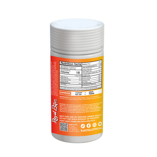 Royal Bitez Relax 15CT Gummy: Strawberry Banana