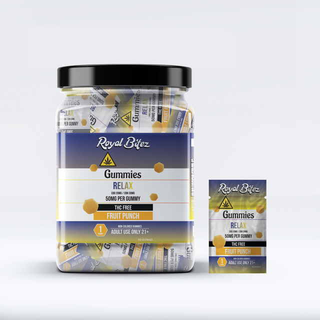 Royal Bitez Relax 27CT Single Gummy: Fruit Punch