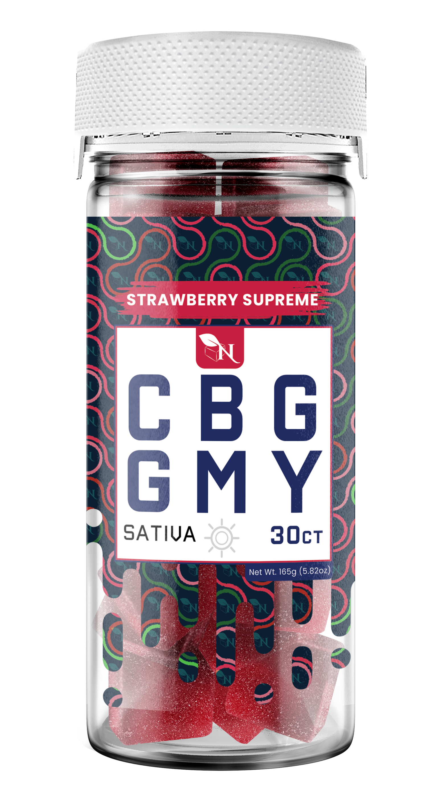 AGFN CBG Gummy: Strawberry Supreme Sativa (1500MG)
