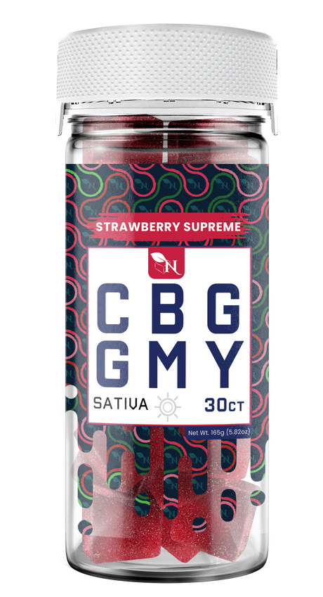 AGFN CBG Gummy: Strawberry Supreme Sativa (1500MG)