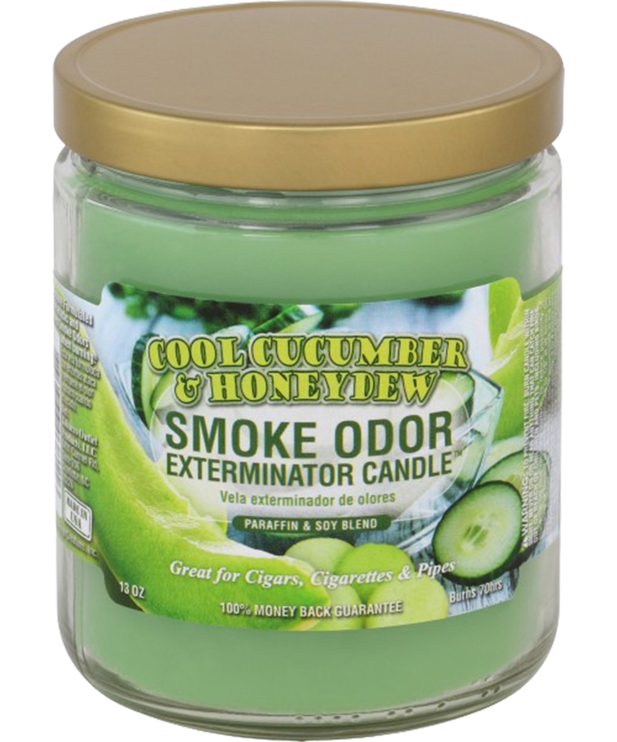 Smoke Odor 13 Oz. Candle: Cool Cucumber & Honeydew Melon