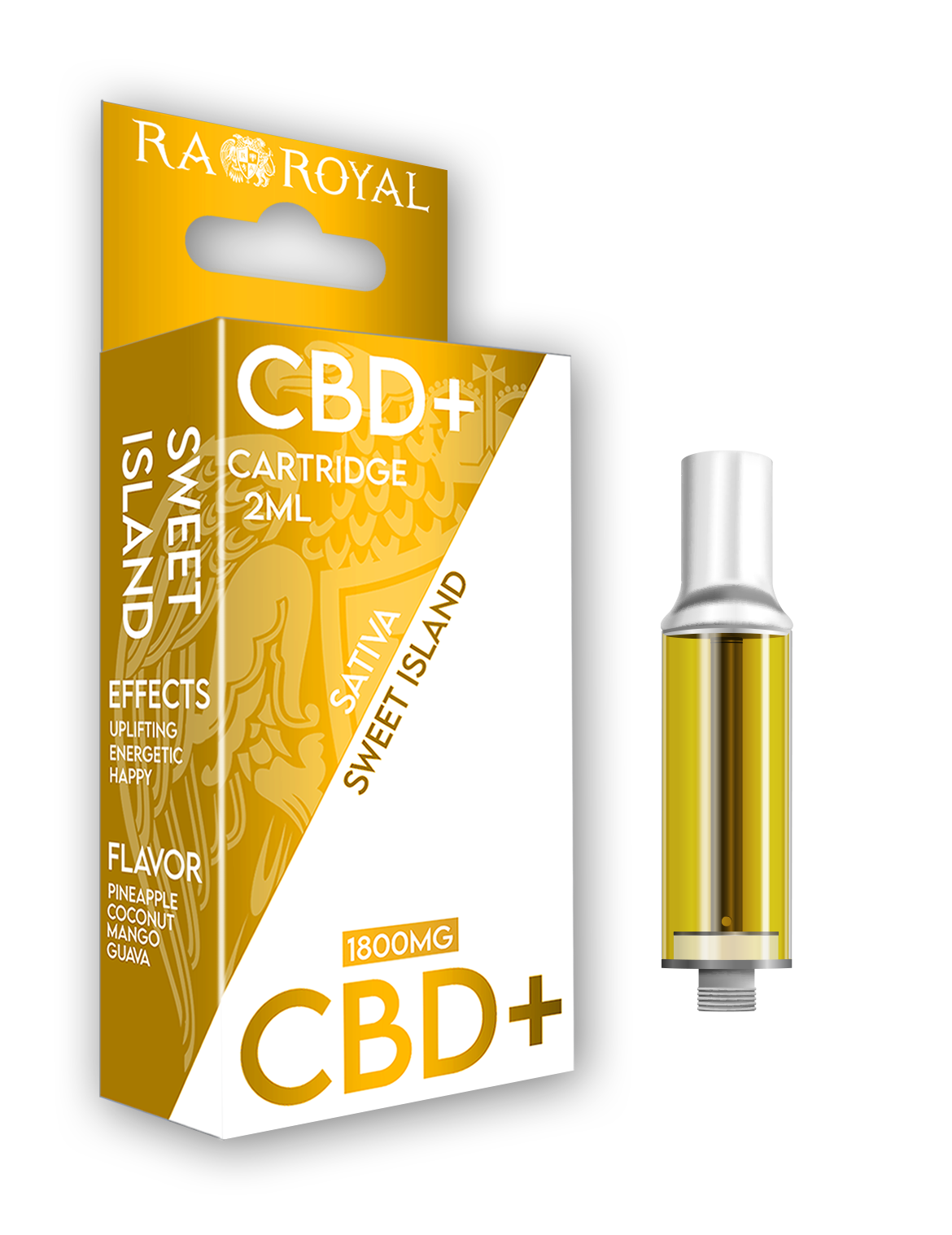 CBD+ Vape Cartridge (2ML): Sweet Island Sativa (1800MG)