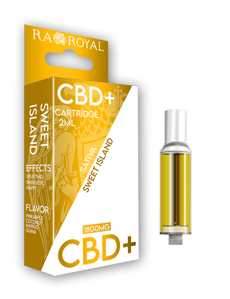 CBD+ Vape Cartridge (2ML): Sweet Island Sativa (1800MG)