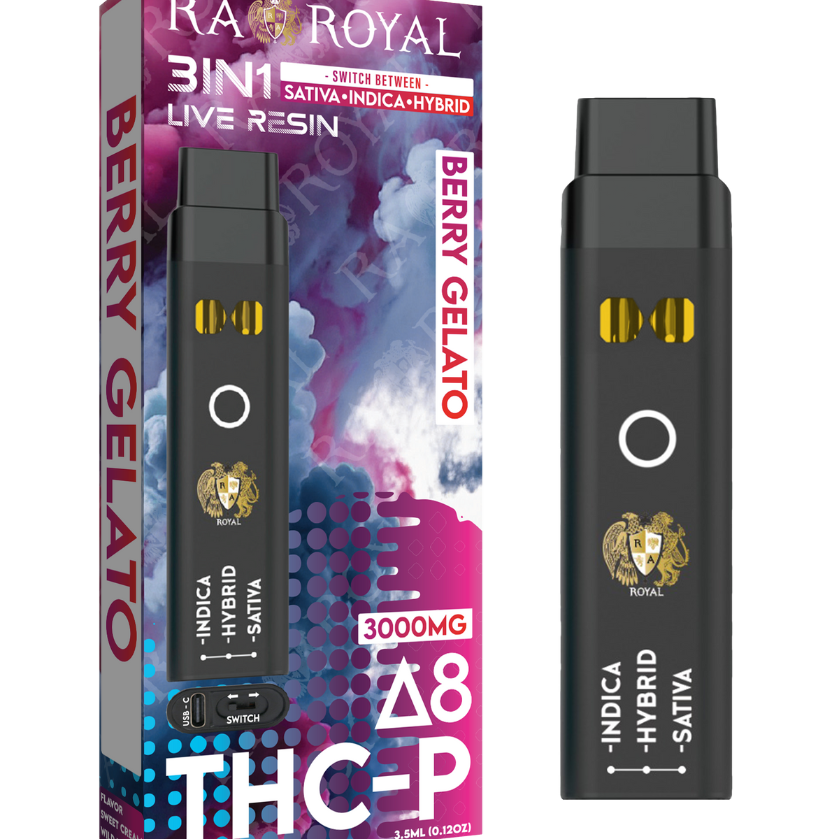 Royal Vape Flavors R.A. Royal Delta 8 + THC-P 3-in-1 Disposable Vape – Berry Royal Vape Flavors R.A. Royal Delta 8 + THC-P 3-in-1 Disposable Vape – Berry