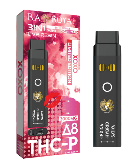 Delta 8 + THC-P Three-In-One Disposable Vape: XOXO (3000MG)