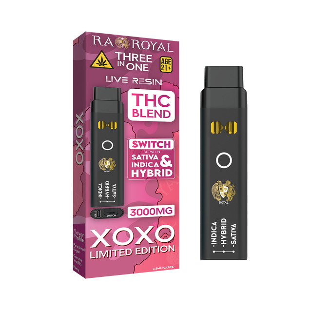 THC Blend Three-In-One Disposable Vape: XOXO (3000MG)