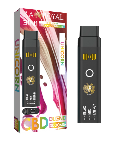 CBD+ Three-in-One Disposable Vape: Unicorn (2500 MG)