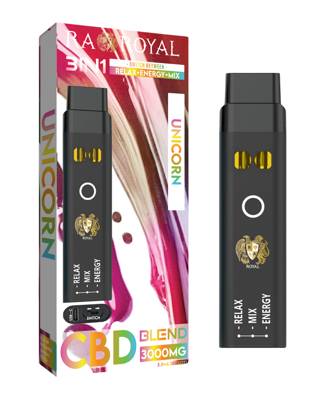 CBD+ Three-in-One Disposable Vape: Unicorn (2500 MG)