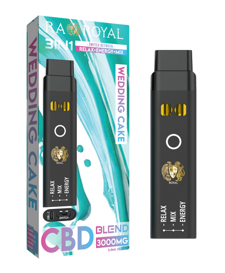 CBD+ Three-in-One Disposable Vape: Wedding Cake (2500 MG)