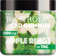 R.A. Royal Gummies CBD Apple Ring Gummy Jar (1200 MG)