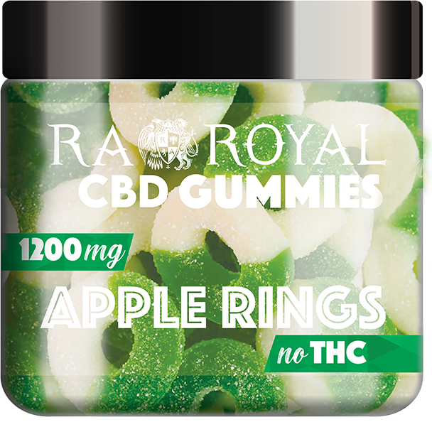 R.A. Royal Gummies CBD Apple Ring Gummy Jar (1200 MG)