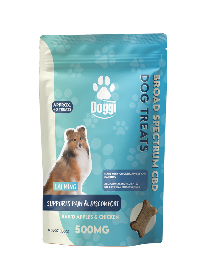 Doggi CBD 500MG Dog Treats: Bak'd Apples & Chicken