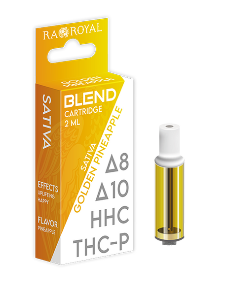Blend Vape Cartridge (2 ML): Golden Pineapple Sativa (1800 MG)