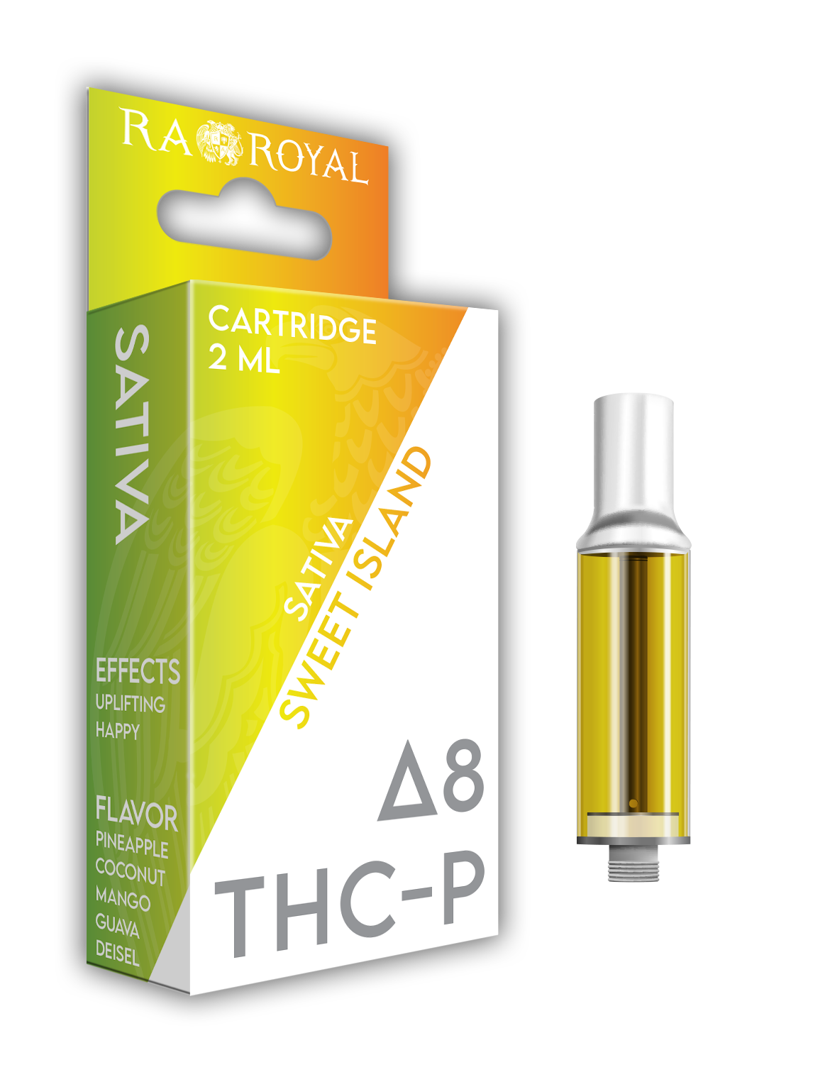 Delta-8 + THC-P Vape Cartridge (2 ML): Sweet Island Sativa (1800 MG)
