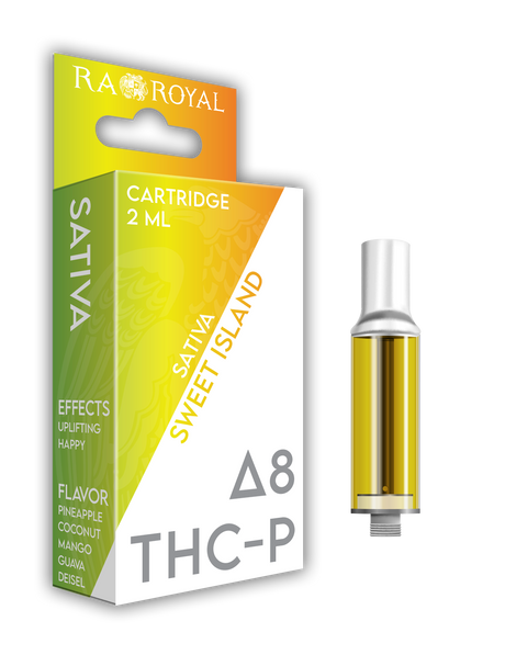 Delta-8 + THC-P Vape Cartridge (2 ML): Sweet Island Sativa (1800 MG)