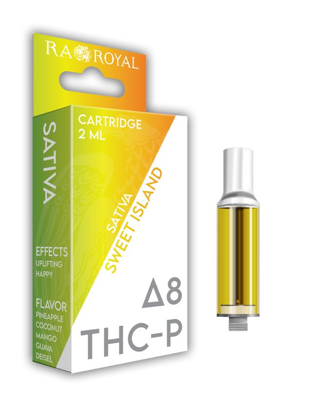 Delta-8 + THC-P Vape Cartridge (2 ML): Sweet Island Sativa (1800 MG)