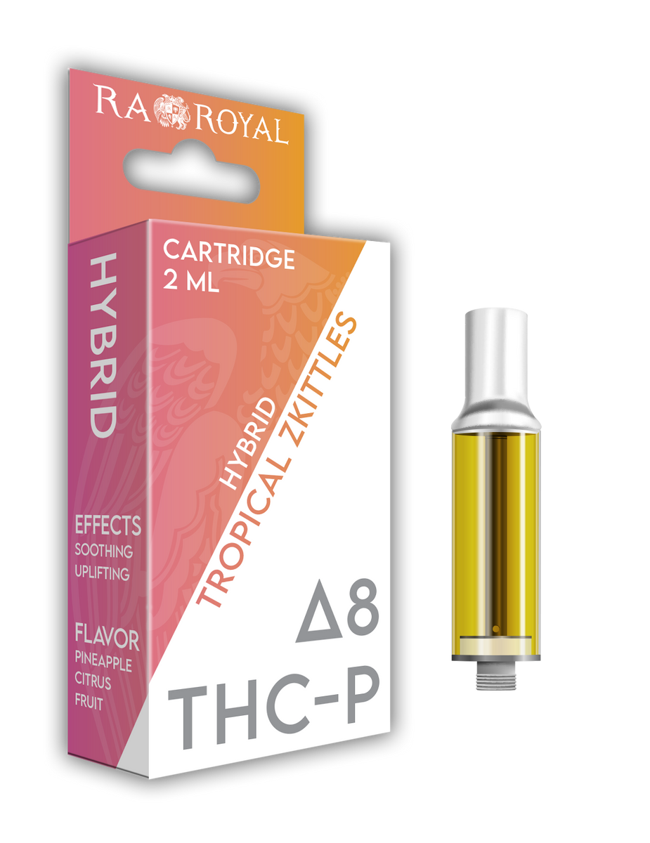 Delta-8 + THC-P Vape Cartridge – Tropical Zkittles Hybrid 1800MG