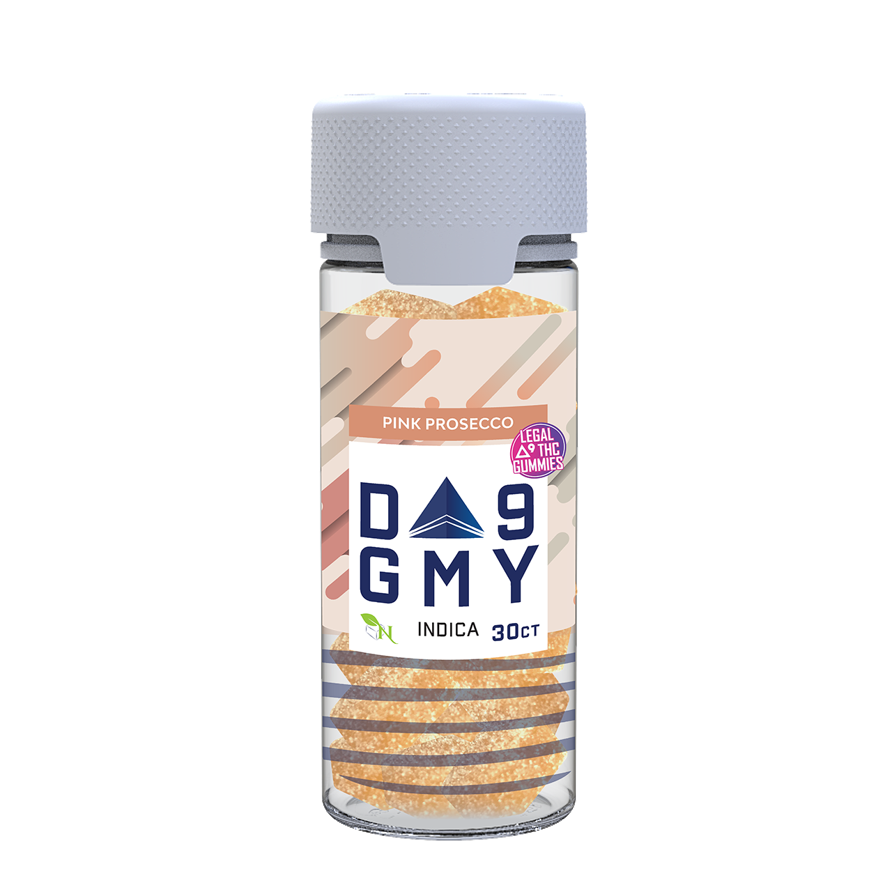 Pink Prosecco Delta 9 Indica Gummy Jar
