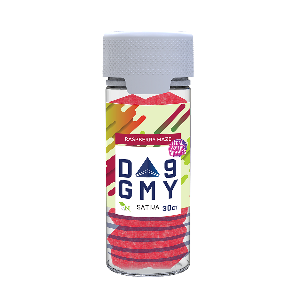 Raspberry Haze Delta 9 Sativa Gummy Jar