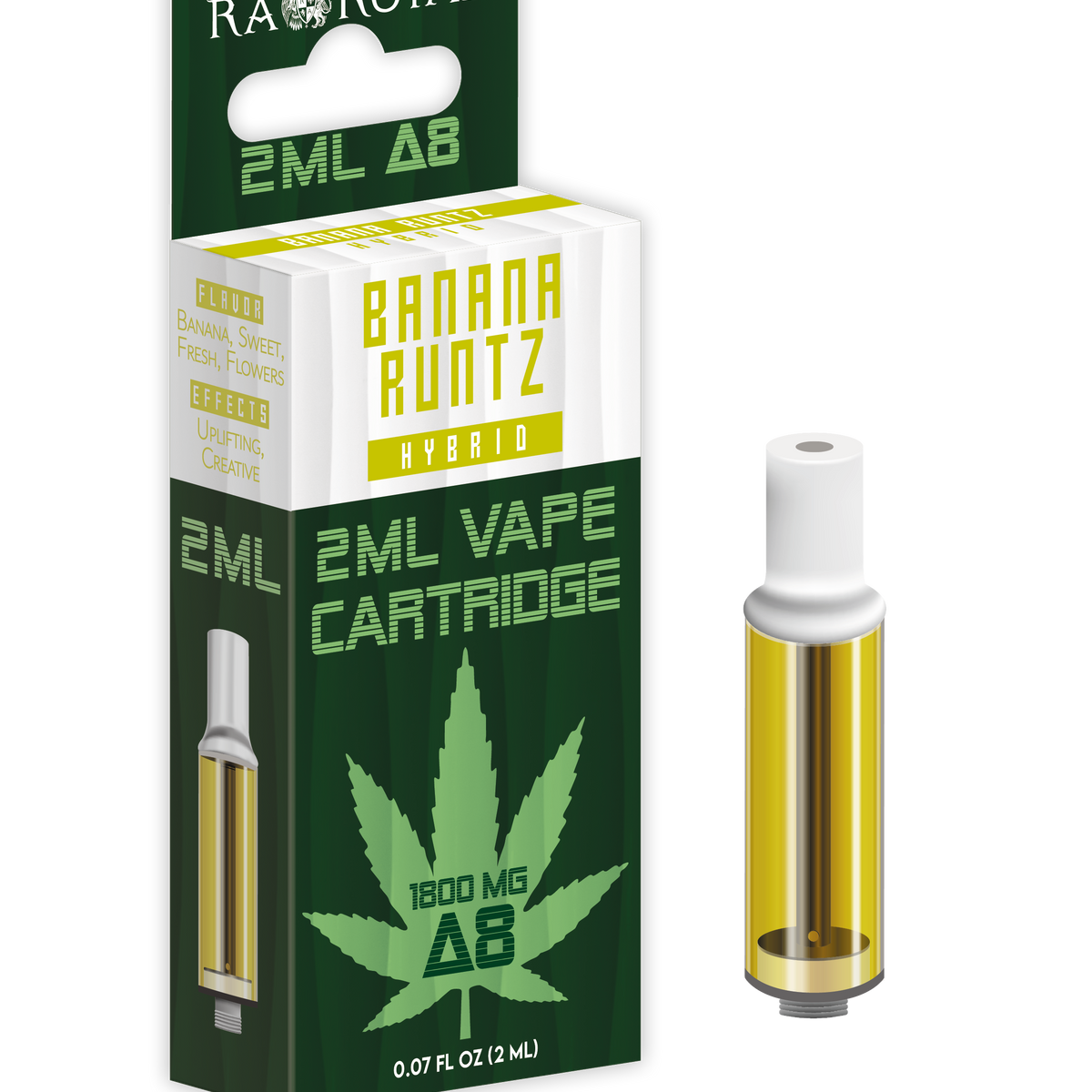 Banana Runtz Delta-8 Vape Cartridge (1800MG) | R.A. Royal 2ML Hybrid RA Royal Banana Runtz Delta-8 Vape Cartridge (1800MG) | R.A. Royal 2ML Hybrid RA Royal
