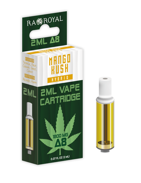 Delta-8 Vape Cartridge (2 ML): Mango Kush Hybrid (1800 MG)