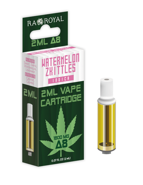 Our Delta-8 Watermelon Zkittles Vape Cartridge.