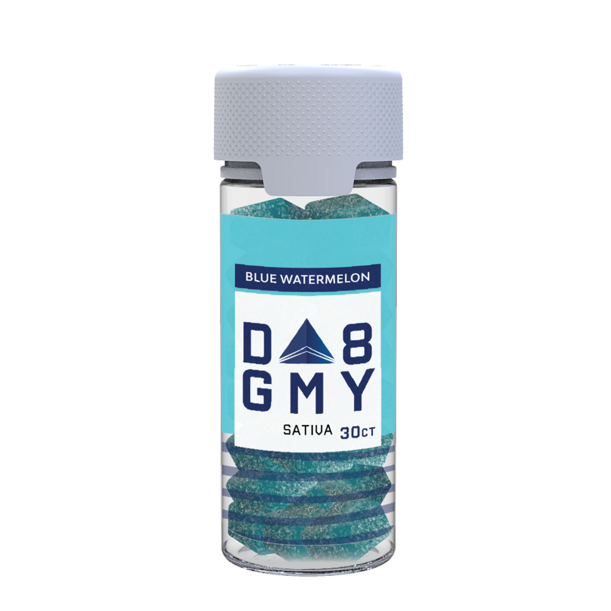 Blue Watermelon Delta 8 Sativa Gummy Jar