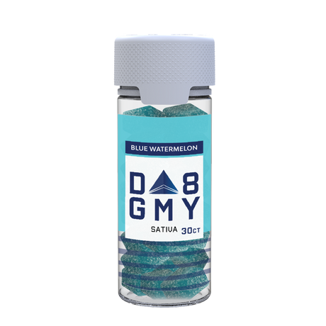 Blue Watermelon Delta 8 Sativa Gummy Jar