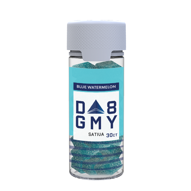 Blue Watermelon Delta 8 Sativa Gummy Jar