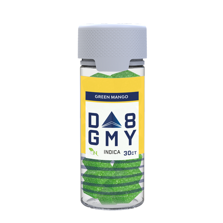 Green Mango Delta 8 Indica Gummy Jar