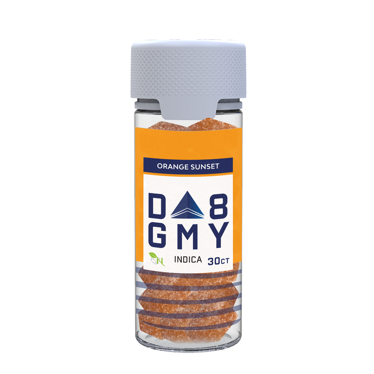 Orange Sunset Delta 8 Indica Gummy Jar