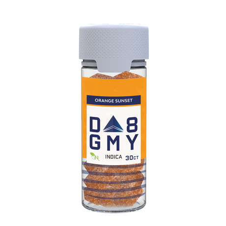 Orange Sunset Delta 8 Indica Gummy Jar