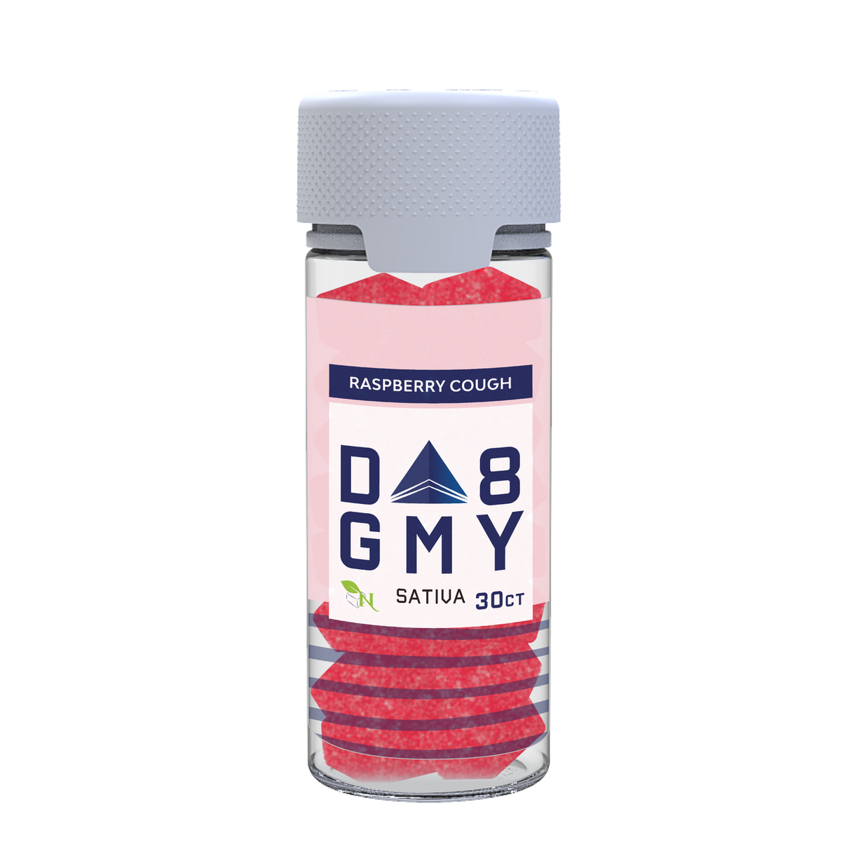 Raspberry Cough Delta 8 Sativa Gummy Jar